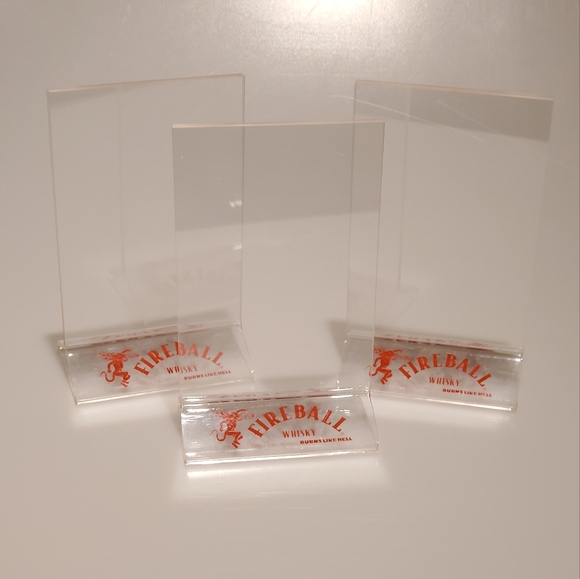 Fireball | Party Supplies | Set Of 2 Fireball Whiskey Acrylic Tabletop ...